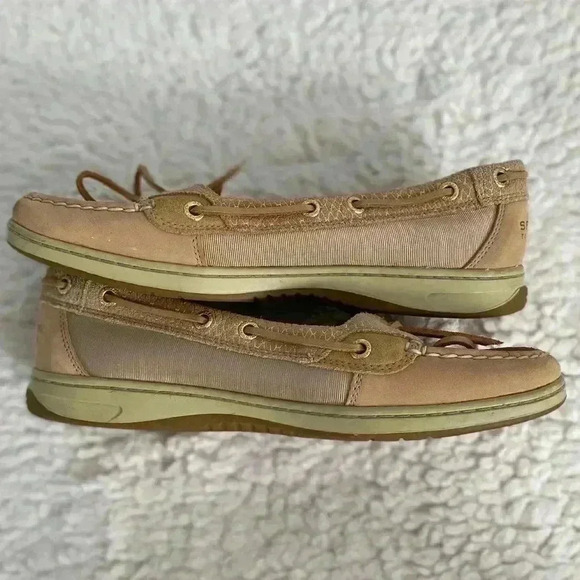 Sperry Top Sider Moccasins Beige /Gold Size 8.5 - Picture 6 of 10